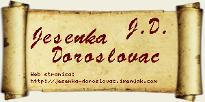 Jesenka Doroslovac vizit kartica
